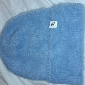 Alpine fu,zy rib beanie dky blue